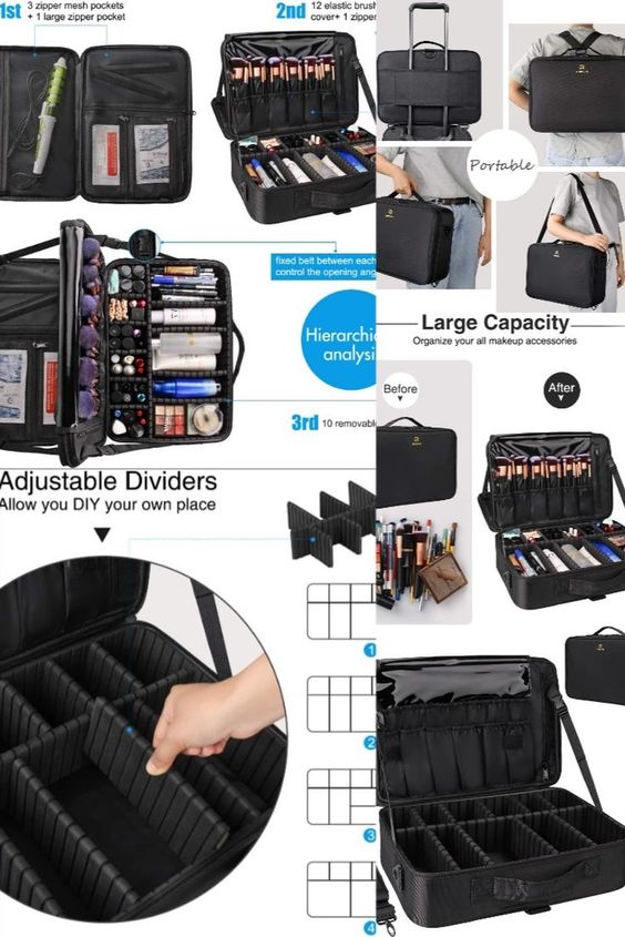 Makeup Bag Organizer Professional Makeup Box Artist Larger Bags